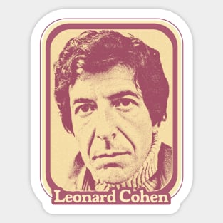 Leonard Cohen // Original Retro Fan Art Design Sticker